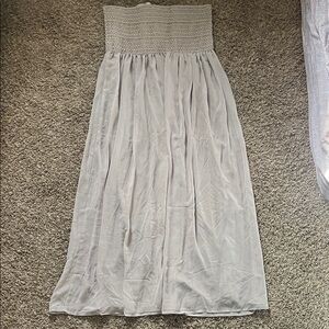 Chic Gray Women's Maxi Dress long tube type 1XL